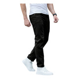Calça Jeans Super Skinny Masculina Lycra Preta Linha Premium