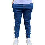 Calça Jogger Masculina Camuflada Jeans Com Punho Elástico