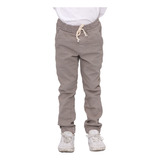 Calça Jogger Menino Infantil Cinza Com Elástico Na Cintura
