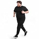 Calça Jogger Plus Size Esportiva Masculina Tactel Com Elastano Preta Tamanhos Grande Tamanho G3