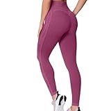 Calça Legging Academia Sem Costura Selene Cós Cintura Alta Fitness Pink Mescla G