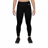 Calça Legging Basic Muvin Feminino Boa Respirabilidade Alta Elasticidade Sustentação Corrida Academia Fitness Running Toque Suave Logo Refletivo G Preto 