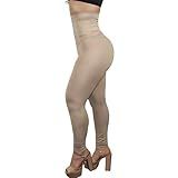 Calça Legging Cinta Modeladora Cintura Alta Compressão Cor Bege Tamanho GG Gênero Feminino