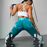 Calça Legging Empina Levanta Bumbum Fitness Tie Dye Academia