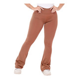 Calça Legging Flare Flanelada Leg Boca De Sino Bailarina