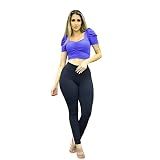 Calça Legging K2b Cós Alto 7 Cm Original Grossa Feminina Leg Academia Treino Longa Elastano -BR- Alfa- GG- Regular- Regular- Preto-