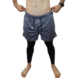 Calça Legging Masculina Shorts 2 Em 1 Para Academia Corrida