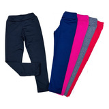 Calça Legging Pelúcida Infantil E Juvenil Kit 3 Peças