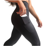 Calça Legging Plus Size Hr Fitness Super Silver Bolso G1 G6