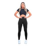 Calça Legging Sem Costura Academia Levanta Bumbum Modeladora