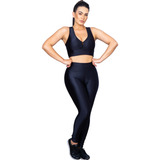 Calça Legging Top Nadador Conjunto Fitness Feminino 3d