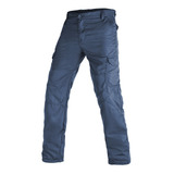 Calça Masculina Cargo Azul Militar Tática 6 Bolsos Rip Stop