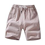 Calça Masculina Casual Praia Fitness Verão Calça Curta Jogger Calça Solta Calça Masculina Bermuda De Natação Masculina Bege G