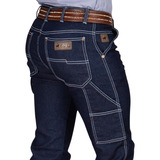 Calça Masculina Country Jeans Carpinteiro Costura