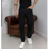 Calça Masculina De Sarja Slim Premium
