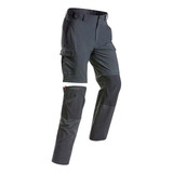 Calça Masculina Forclaz Modular Trekking Cinza Adulto