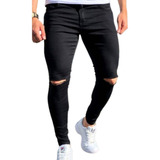 Calça Masculina Jeans Rasgada Lycra Premium