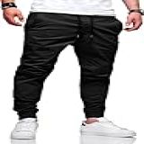Calça Masculina Jogger Com Punho Elástico Confortável Linha Premium M PRETA 
