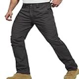 Calça Masculina Resistente à água Da Free Soldier Calça Cargo Militar De Combate Tático Com Vários Bolsos Cinza Clássico 42W 30L