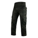Calça Masculina Tática Cargo Militar Multicam Black Rip Stop