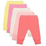 Calça Mijão Bebê Kit 5 Peças Roupinha Bebê Algodão Cor Rosa Tamanho M