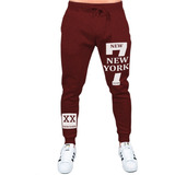 Calça Moletom 7 New York Academia Masculino Treino Brinde