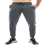 Calça Moletom Lisa Masculino Academia Slim P CHUMBO 
