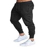 Calça Moletom Masculina Jogger Slim Básica Lisa M9 As2 Alpha L Regular Regular Preto 