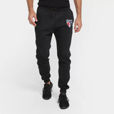 Calça Moletom São Paulo Clássica Preta
