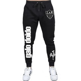 Calça Moletom Slin Torcida Galo Doido Futebol Torcedor Fã