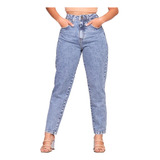 Calça Mom Jeans Feminina Cintura Alta