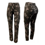 Calça Moto Jeans C Proteção Hlx Feminina Penelope Camuflada