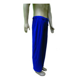 Calça Para Capoeira Polyester E Elastano Tamanho M Azul
