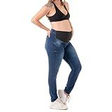 Calça Para Gestante Jeans Com Elástico