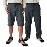 Calça Pesca King Vira Bermuda P Solar Chumbo Frete Grátis