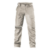 Calça Pesca Trilha Tática 6 Bolsos Vira Bermuda Poly