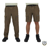 Calça Pesca Vira Bermuda King P Solar Caqui Frete Grátis