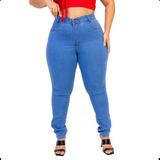 Calça Plus Size Feminina Jeans Cintura