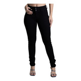 Calça Preta Sarja Feminina Levanta Bumbum Skinny