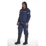 Calça Tática Bombeiro Civil Slim C refletivos Azul