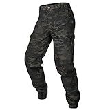 Calça Tática Camuflada Masculina NAVEKULL Impermeável Leve Ripstop Para Caminhada Ao Ar Livre Cônica Cargo