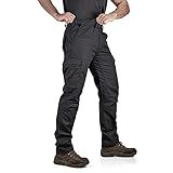 Calça TÁTICA CARGO Camuflada COM CINTURA AJUSTÁVEL 8 BOLSOS Cor Preto Tamanho 42