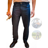 Calça Tradicional Masculina Jeans Uniforme Serviço