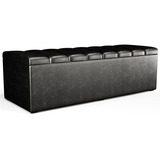 Calçadeira Recamier Baú Dália 160x50 Cm Couríssimo Preto