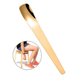 Calçadeira Sapato Aço Inox 20cm Tênis Universal Ergonômica Cor Dourado Brilhante