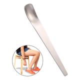 Calçadeira Sapato Aço Inox 20cm Tênis Universal Ergonômica Cor Prata Fosco