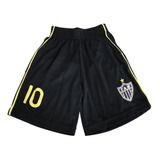 Calção Dry Esportivo Preto Infantil bebê Clube Atlético Ofc