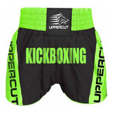 Calção Short Kickboxing Premium Preto verde Luta E Treino