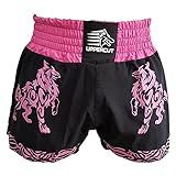 Calção Short Muay Thai Kickboxing Ghost Stark Pre Rosa