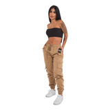 Calças Cargo Jogger Feminina Com Elástico Super Confortável